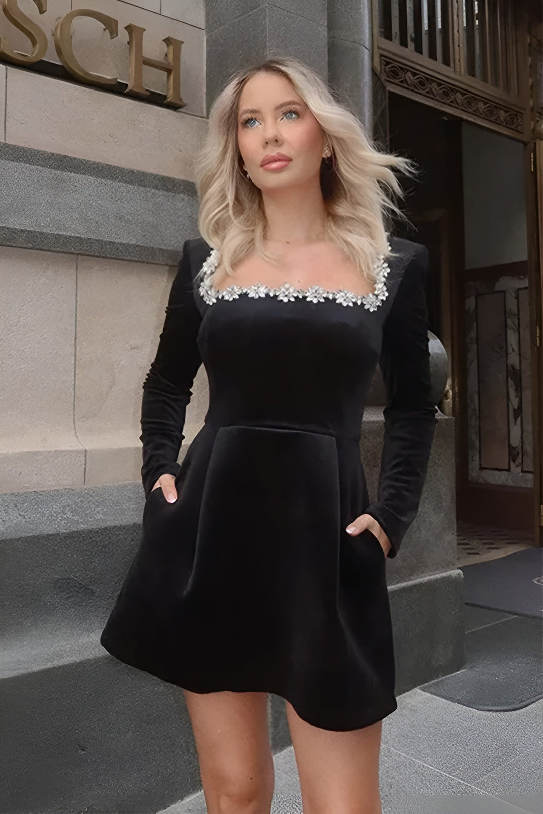 LOLA | Velvet Mini Jurk